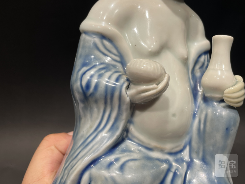 清早期 青花弥勒佛造像 - 图7